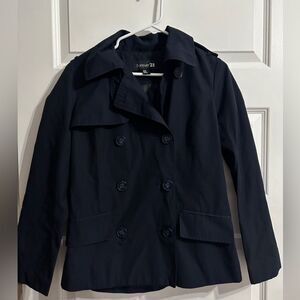 Navy Blue Trench Coat